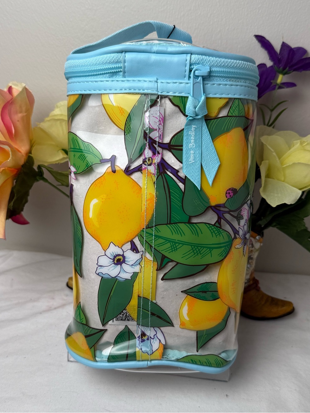 NWT Vera Bradley Lemon Grove Clear Lotion Bag
